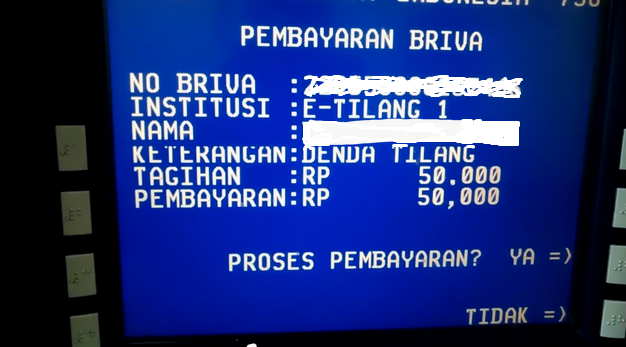 Proses Pembayaran Denda Tilang Elektronik